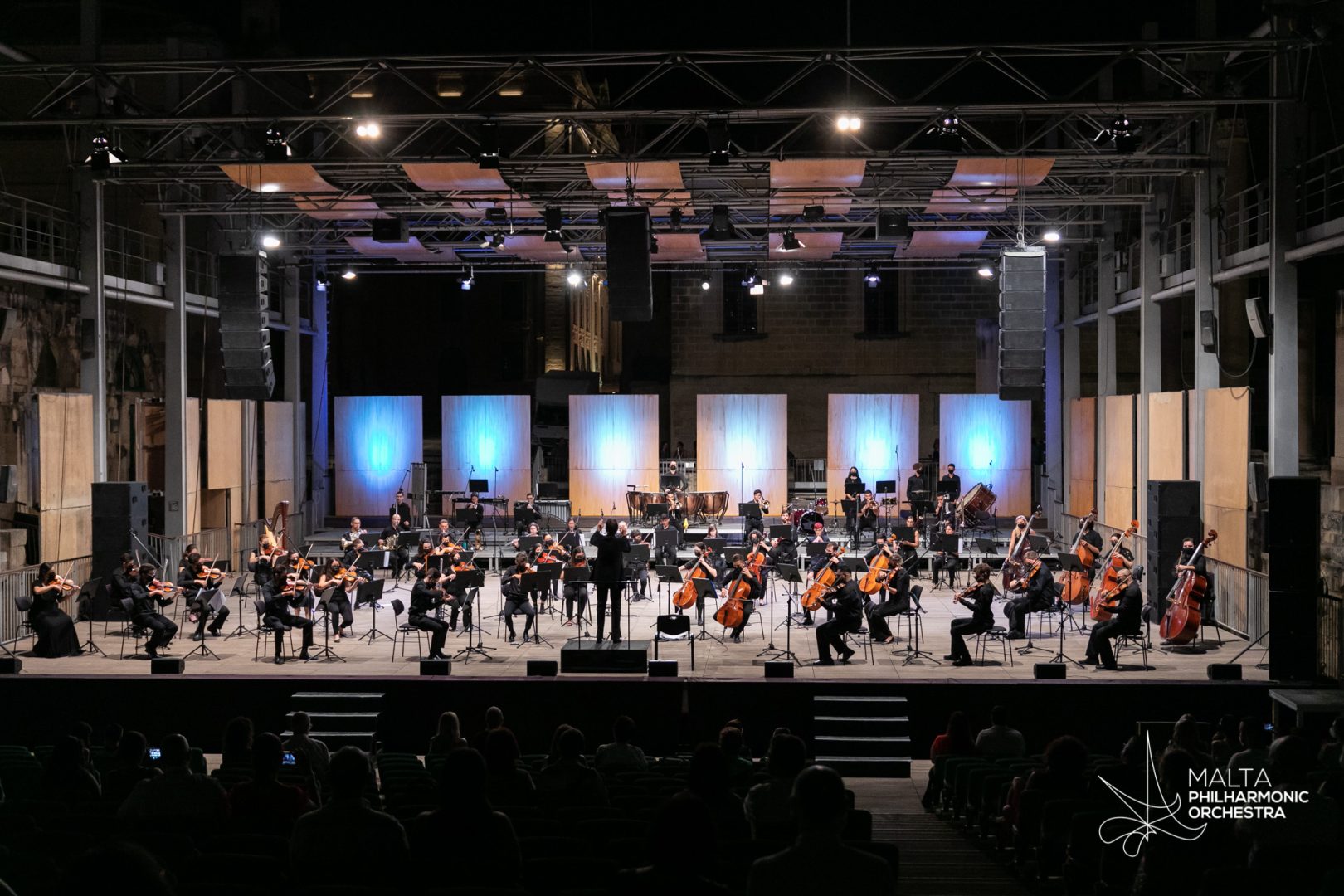 The malta youth orchestra performing a concert in Valletta